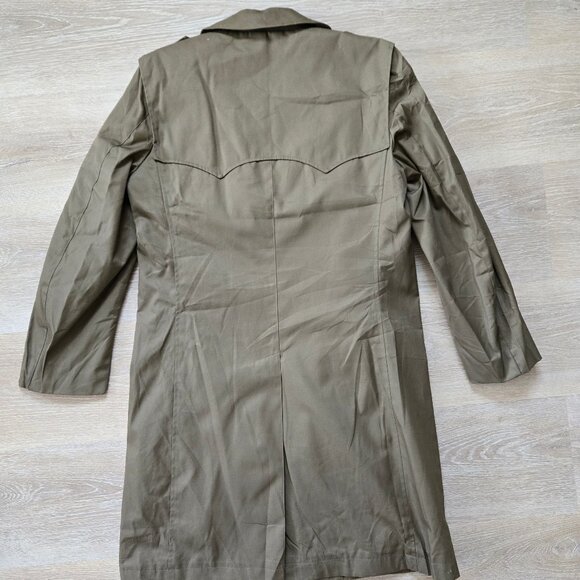 Italian Vintage Military Trench Coat 1981 with Removable Liner Size 46 (Small) - Picture 10 of 17